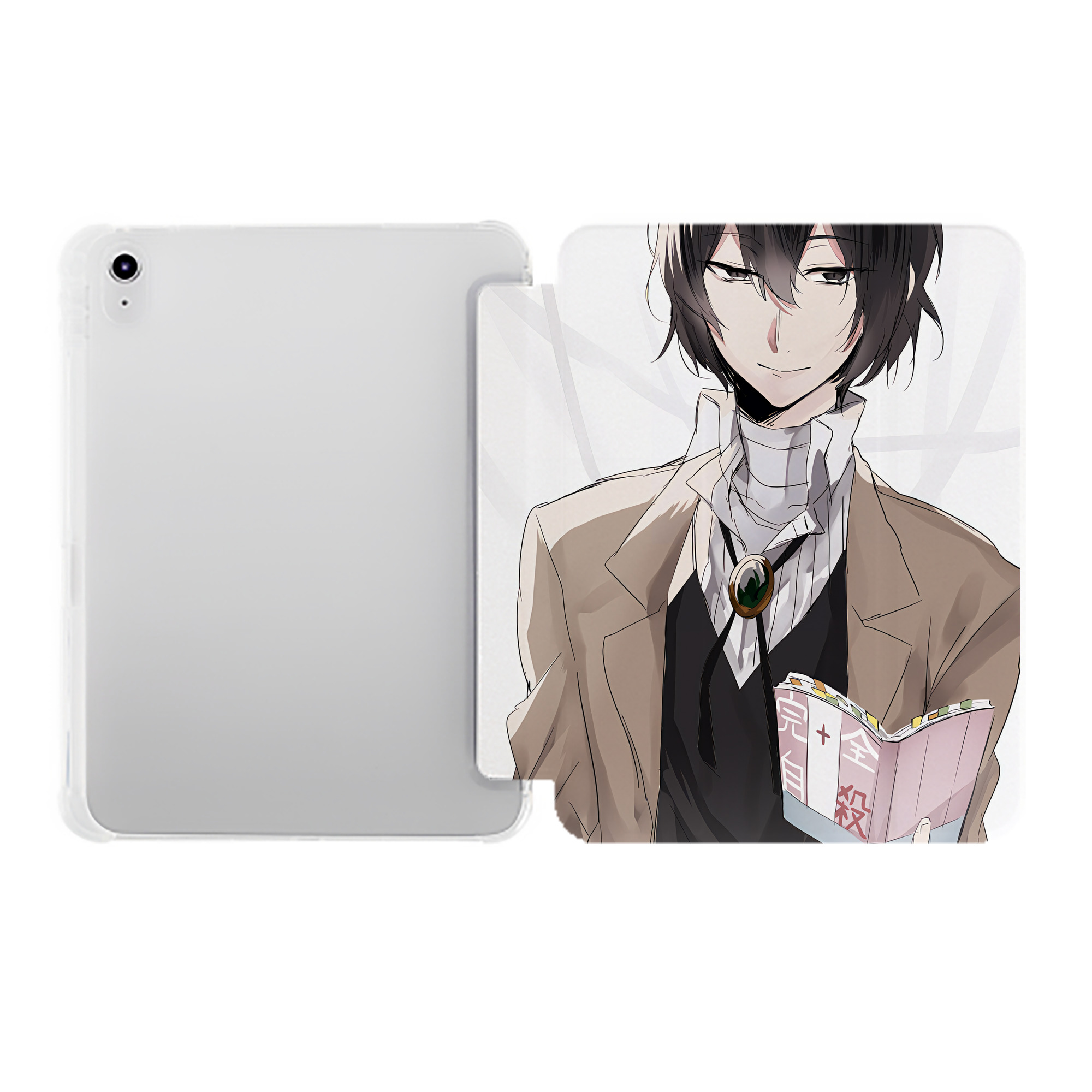 （画像用） 文豪ストレイドッグス Bungo Stray Dogs IPad ケース ペン収納付き 三つ折りスタンド PUレザー×シリコン 対応機種9.5/10.5/10.9インチ